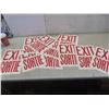 Image 5 : Sign, Plastic Exit Bilingual 14" x 10" Glow Adhesive and Handicap Symbol, 5.5" x 6"