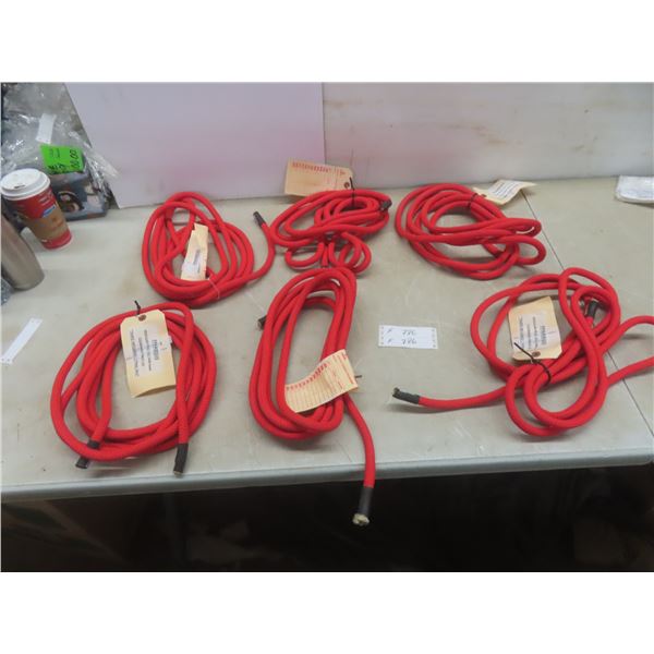 Life Line Rescue Rope, 1/2", Red, 100% Nylon Kernmantle, 15ft Lengths – Qty 6