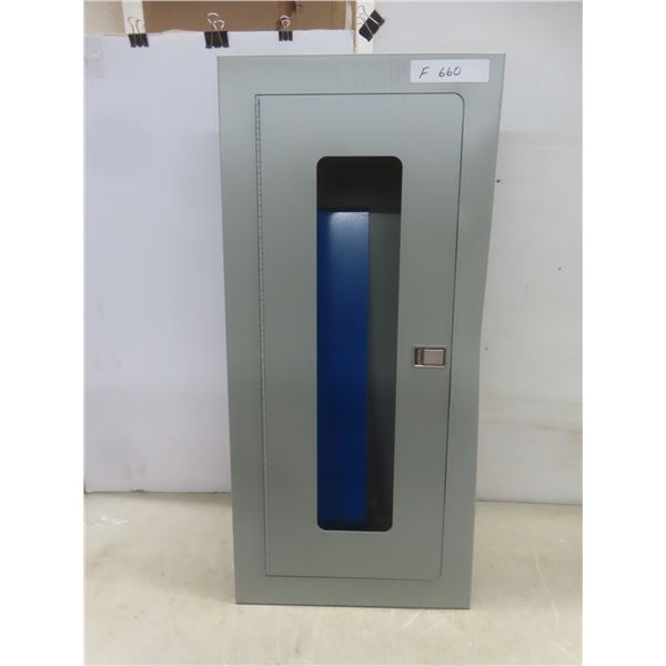 Cabinet, Recessed 9" x 24" x 6", F/10lb Fire Extinguisher, w/Acrylic Panel, 6" Stud Wall