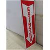 Image 2 : Sign, Aluminum 90-Degree French "Extincteur" w/Arrow, 4" x 12"