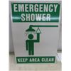 Image 3 : Sign, Plastic Emergency Shower – Keep Area Clean w/Symbol, 10" x 14"