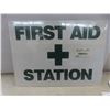 Image 3 : Sign, Styrene "First Aid Station", 14" x 10"