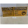 Image 1 : Caution Signs: Hard Hats Required Qty 1; Watch for Operating Machinery Qty 1