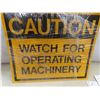 Image 3 : Caution Signs: Hard Hats Required Qty 1; Watch for Operating Machinery Qty 1