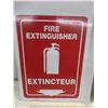 Image 2 : Fire Ext. Bilingual Plastic Signs Qty 2; Caution Eye Protection Required Sign Qty 1