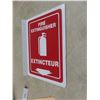 Image 3 : Fire Ext. Bilingual Plastic Signs Qty 2; Caution Eye Protection Required Sign Qty 1