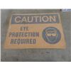 Image 4 : Fire Ext. Bilingual Plastic Signs Qty 2; Caution Eye Protection Required Sign Qty 1