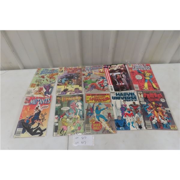 10 Marvel Comic Books Including Avengers and Spider-Man