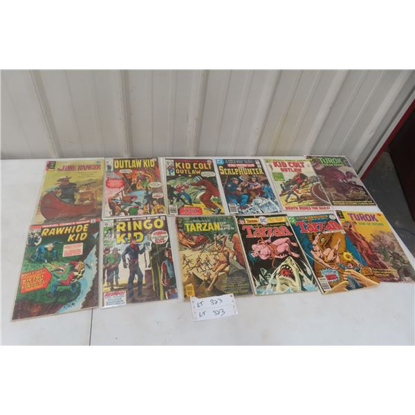 12 Vintage Western and Adventure Comic Books
