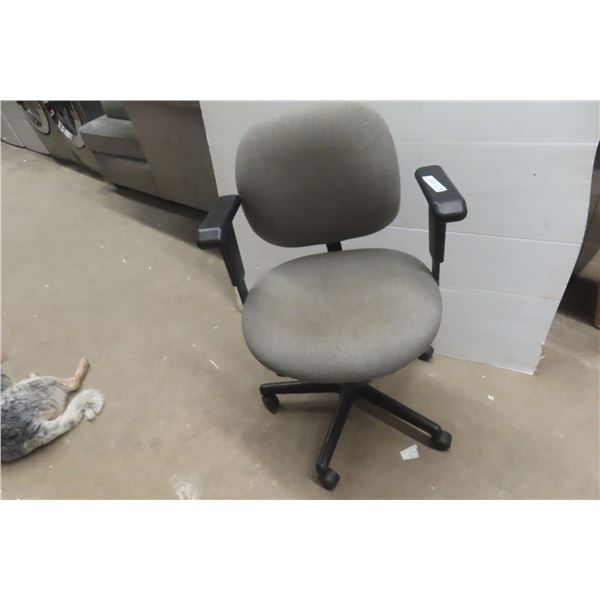 Adjustable Office Chair with Gray Upholstery