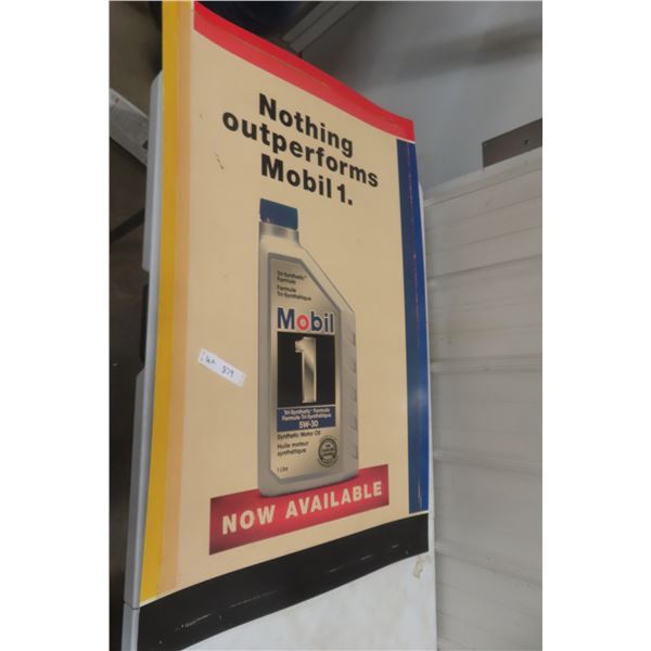 Mobil 1 Synthetic Motor Oil Advertising Sign