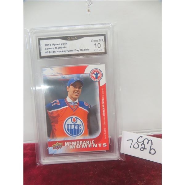 Graded Connor McDavid Rookie Hockey Day Card