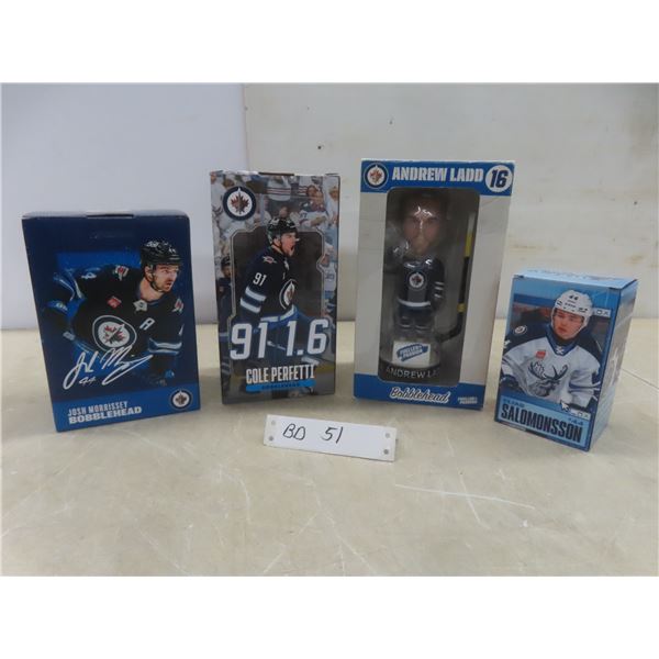 Rare Winnipeg Jets Bobblehead Lot: Perfetti, Morrissey, Salomonsson, Ladd