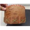 Image 6 : Vintage First Nations Birchbark Lidded Basket - Unusual Scalloped Base - Exc. Cond. 7" Diameter, 6"