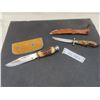 Image 1 : Vintage Rukosolingen Hoof Handled Hunting Knife - Unusual Hilt - 5" Blade - Original Sheath - Plus