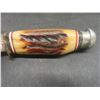 Image 4 : Vintage Rukosolingen Hoof Handled Hunting Knife - Unusual Hilt - 5" Blade - Original Sheath - Plus