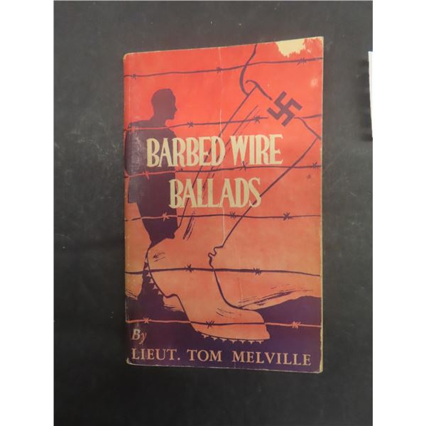 Vintage 1944 WWII Canadian POW Book 'Barbed Wire Ballads' - Rare!