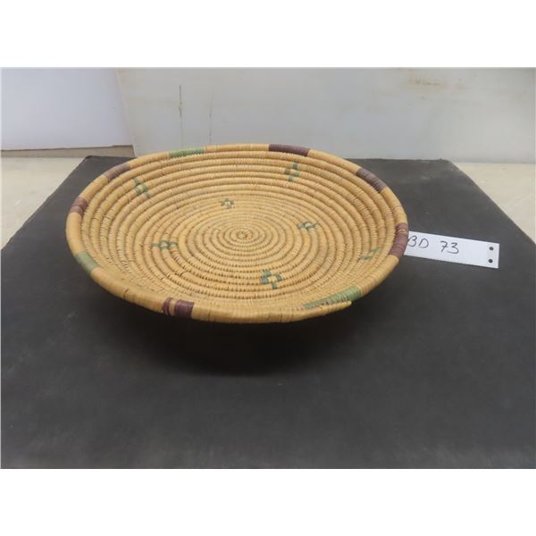Vintage Aboriginal Handwoven Basket - 12" Diameter