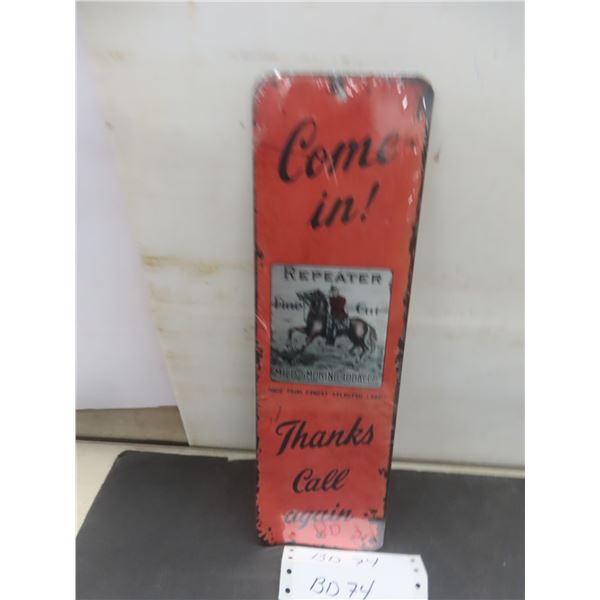 Metal Repeater Tobacco Palm Press 13" x 4"