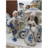 Image 10 : 3 Porcelain Horses and Carriage and Figurine - 1: 7-1/2" x 7" H - 2: 5-1/4" L x 4-1/2" H