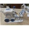 Image 3 : 3 Porcelain Horses and Carriage and Figurine - 1: 7-1/2" x 7" H - 2: 5-1/4" L x 4-1/2" H