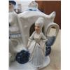 Image 4 : 3 Porcelain Horses and Carriage and Figurine - 1: 7-1/2" x 7" H - 2: 5-1/4" L x 4-1/2" H