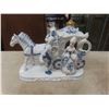 Image 7 : 3 Porcelain Horses and Carriage and Figurine - 1: 7-1/2" x 7" H - 2: 5-1/4" L x 4-1/2" H