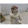 Image 9 : 3 Vintage Figurines with Stiffened Lace, 1 Ceramic Angel, 1 Ucagco Japan Ceramic Girl with Parasol