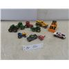 Image 1 : 5 Small Tractors: 3 John Deere, 1 Match Box, 1 No Name Disker, CAT & Grader, 2 Trucks