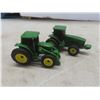 Image 2 : 5 Small Tractors: 3 John Deere, 1 Match Box, 1 No Name Disker, CAT & Grader, 2 Trucks