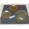 Image 1 : 3 Vintage Depression Plates as Described on Plates