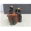 Image 7 : 4 Pcs by Bear Foots Bear by Jeff Fleming - The 2 Bear on the Stump is a Puzzle - 1 Boy with Dog
