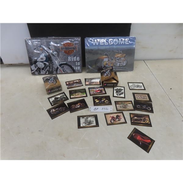 2 Collector's Sets Harley Davidson Series #2, 100 Card Sets - 1 Open, 1 Sealed 1992, 2 - 8" x 12"