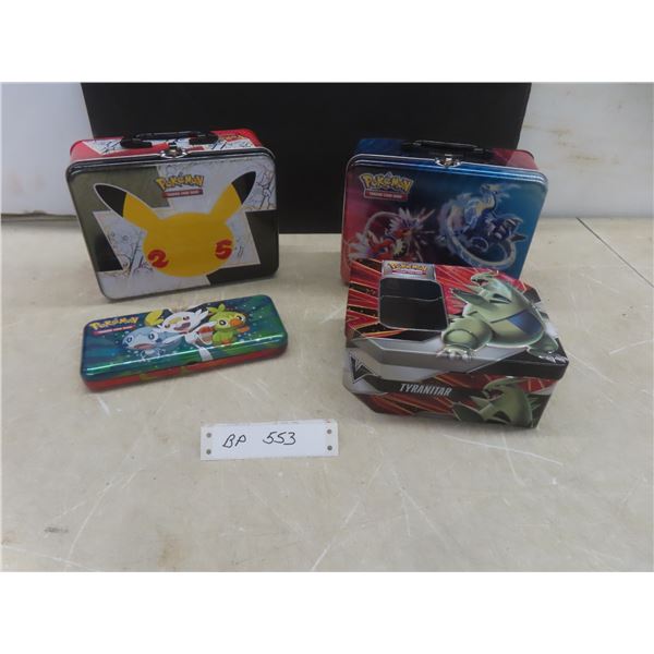 4 Pcs of Pokemon: 2 Lunch Kits, 1 Pencil Box, 1 Car Box