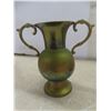Image 10 : 12 Pcs of Brass: 6 Bells, 1 Vintage Ash Tray with Match Holder, 2 Deer, 1 Unicorn, 1 Brass Vase, 1