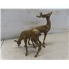 Image 3 : 12 Pcs of Brass: 6 Bells, 1 Vintage Ash Tray with Match Holder, 2 Deer, 1 Unicorn, 1 Brass Vase, 1