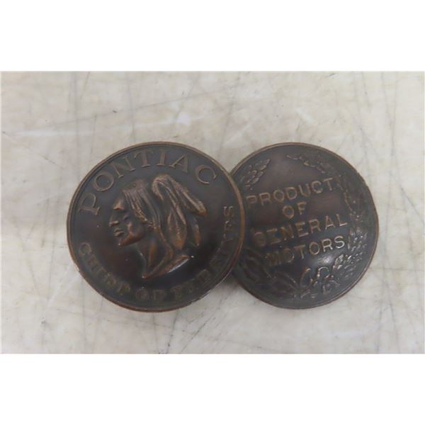 Vintage Pontiac Chief of the Sixes General Motors Emblem Bastien Bros Roschester