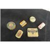 Image 1 : 6 Antique Apothecary Pharmacy Ointment/Tins,  Some with Product: Rawleighs, Asperline, Dr. Chase's, 