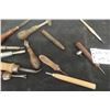 Image 4 : 12 Antique Leather Tools: Punches, Awls, Scraper, Chisel, Brush