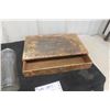 Image 6 : Rare Antique Red Cross Kidney Plaster Box with Drawer & Vintage Church Embossed Cross on Glass