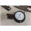 Image 2 : Old Tool & Gauges Lot: 2 Gauges, Sheep Shears, SK Tool Case, Wrench, Plumbers Tool, Repurpose Iron