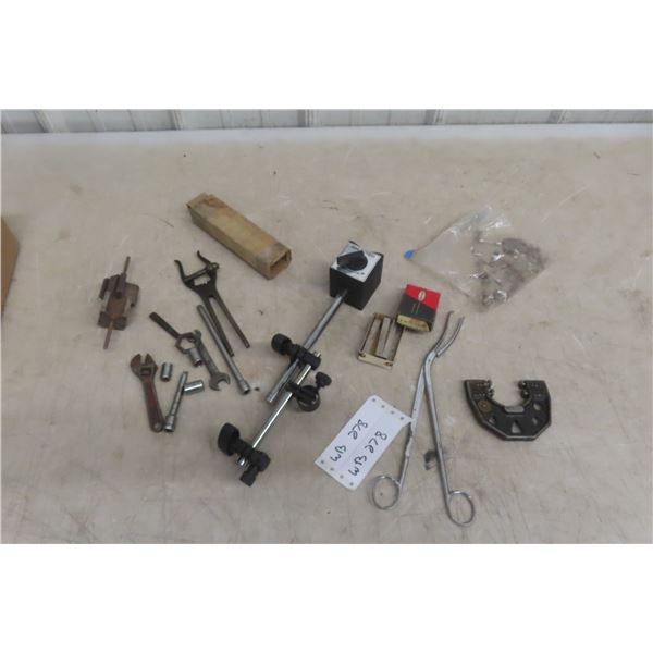 Vintage Machinist Tool Lot: Sampson Cutter & Expander, Whitney Adjustable Thread Caliper Gauge