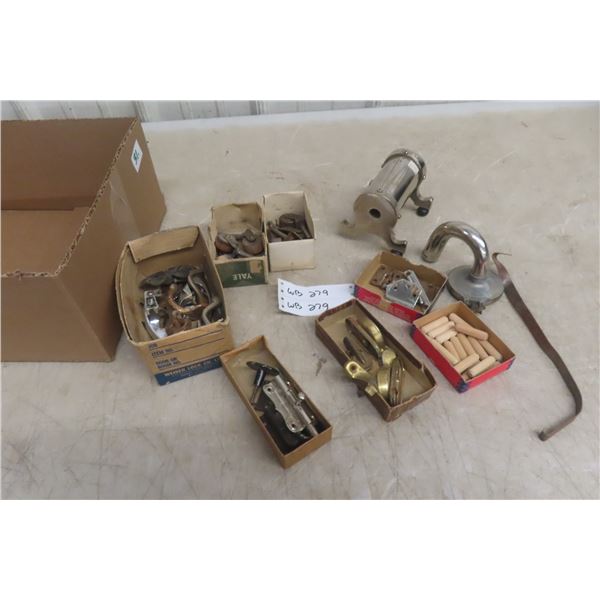 Antique Cabinet Hardware: Handles, Latches, Rollers, Hinges, Deadbolt, Gramaphone Part & Superior