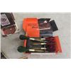 Image 5 : Old General Store Product Lot: 5 Milbro Club Brass Throwing Darts with Box, Phillips Golf Spike