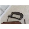 Image 4 : 3 Antique Large C Clamps Lot: 8" No 540 Cincinnati Tool Co, Taylor Forged Co No 16 & Lobster No 4