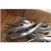 Image 2 : 16 Vintage Amerock MCM Chrome Diner Cabinet Handles 1950s 4-3/4" Long with 3" Centers