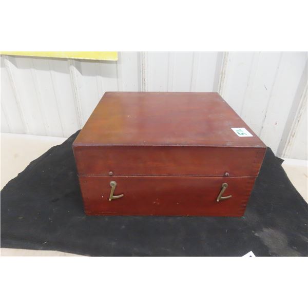 Antique Military Officers WW2 Engineers Dovetail Wood Carry Box