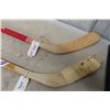 Image 2 : 2 Vintage Hockey Wood Sticks Embossed by Coca Cola (Autograph) & European Maker