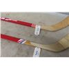 Image 3 : 2 Vintage Hockey Wood Sticks Embossed by Coca Cola (Autograph) & European Maker