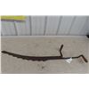 Image 1 : Antique Hay/Straw Knife with Wood Handle, 41" Long, Made in St. Catharines Ontario - Partial Label